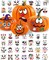 Pumpkin Decorating Stickers Kit – 48 Fun Halloween Faces, Large Stickers for Crafts, Party Favors, and Treats